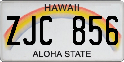 HI license plate ZJC856