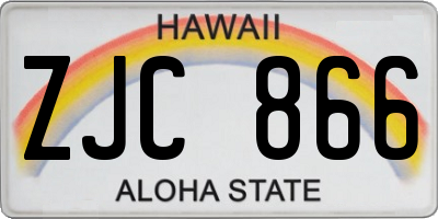 HI license plate ZJC866