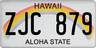 HI license plate ZJC879