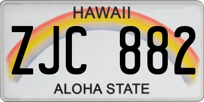 HI license plate ZJC882