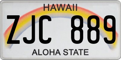 HI license plate ZJC889