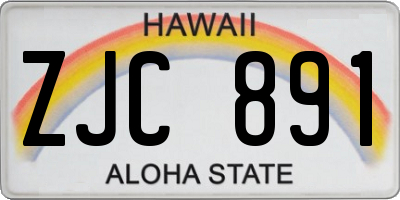 HI license plate ZJC891