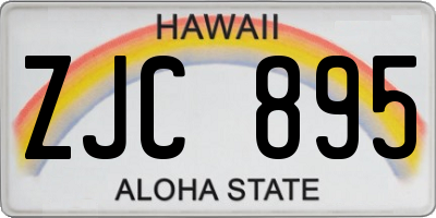 HI license plate ZJC895