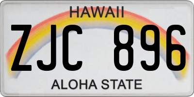 HI license plate ZJC896