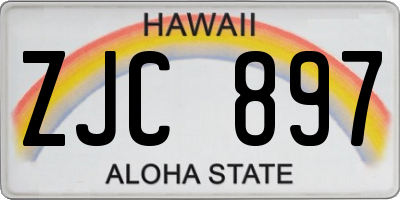 HI license plate ZJC897