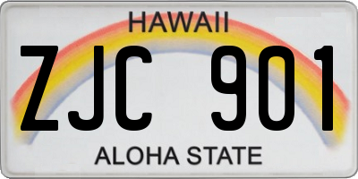 HI license plate ZJC901
