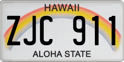 HI license plate ZJC911