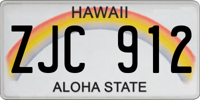 HI license plate ZJC912