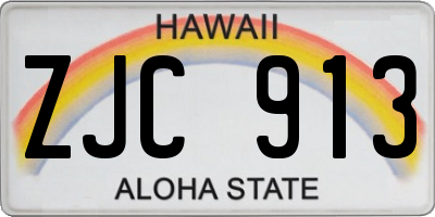 HI license plate ZJC913