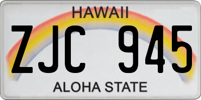 HI license plate ZJC945