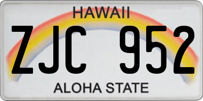 HI license plate ZJC952
