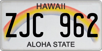 HI license plate ZJC962