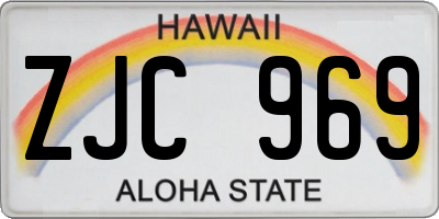 HI license plate ZJC969