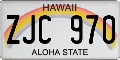 HI license plate ZJC970