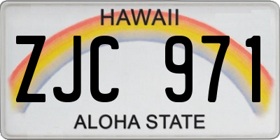 HI license plate ZJC971