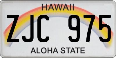 HI license plate ZJC975