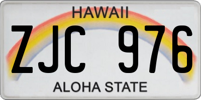 HI license plate ZJC976