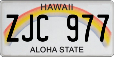 HI license plate ZJC977