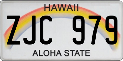 HI license plate ZJC979