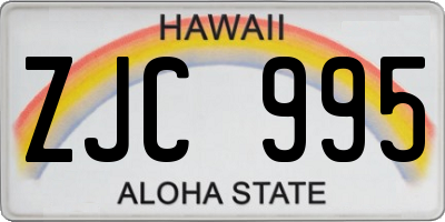 HI license plate ZJC995