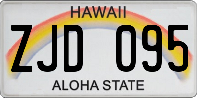 HI license plate ZJD095