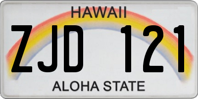 HI license plate ZJD121