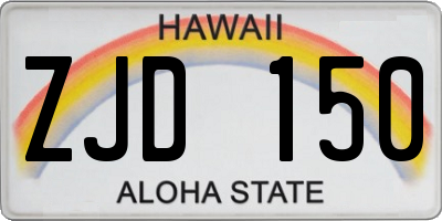 HI license plate ZJD150