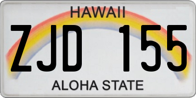 HI license plate ZJD155