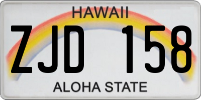 HI license plate ZJD158