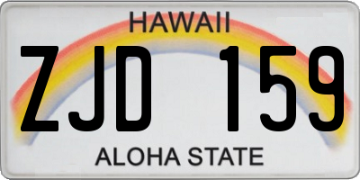 HI license plate ZJD159