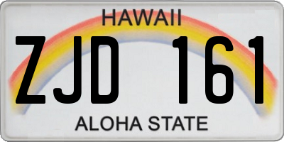 HI license plate ZJD161