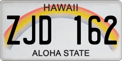 HI license plate ZJD162