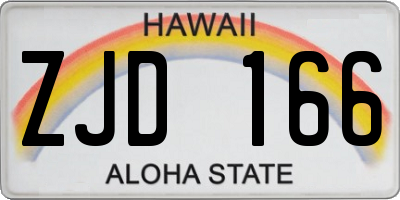 HI license plate ZJD166