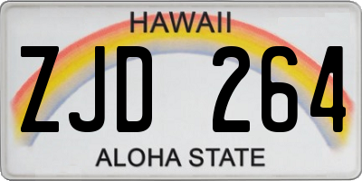 HI license plate ZJD264