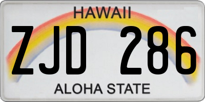 HI license plate ZJD286