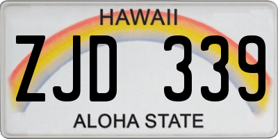 HI license plate ZJD339