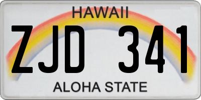 HI license plate ZJD341