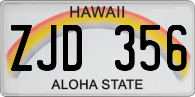 HI license plate ZJD356