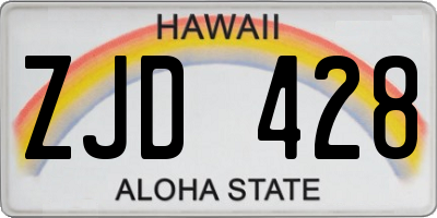 HI license plate ZJD428