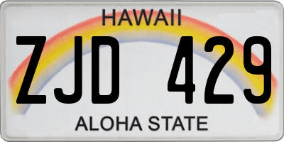 HI license plate ZJD429
