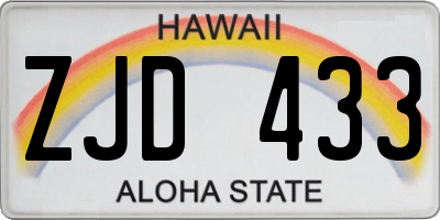 HI license plate ZJD433