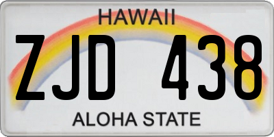 HI license plate ZJD438