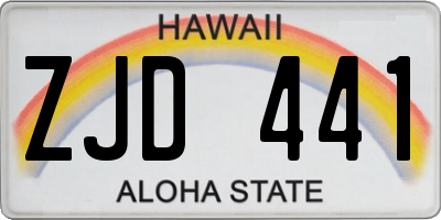HI license plate ZJD441