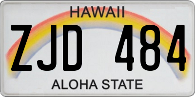 HI license plate ZJD484