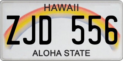 HI license plate ZJD556