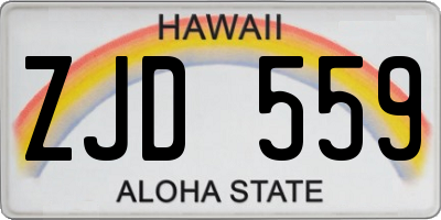 HI license plate ZJD559