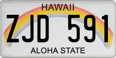 HI license plate ZJD591