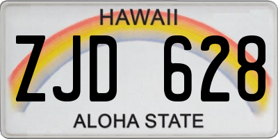 HI license plate ZJD628