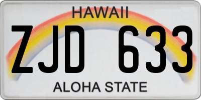 HI license plate ZJD633