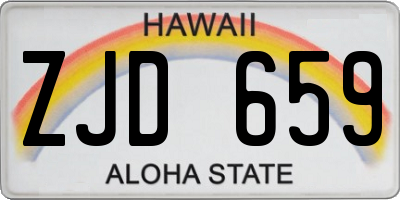 HI license plate ZJD659
